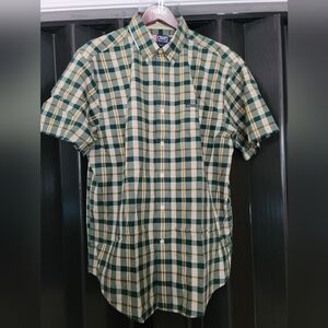 NWOT Chaps Ralph Lauren Button Down Mens Shirt Plaid S/S  NEW !!